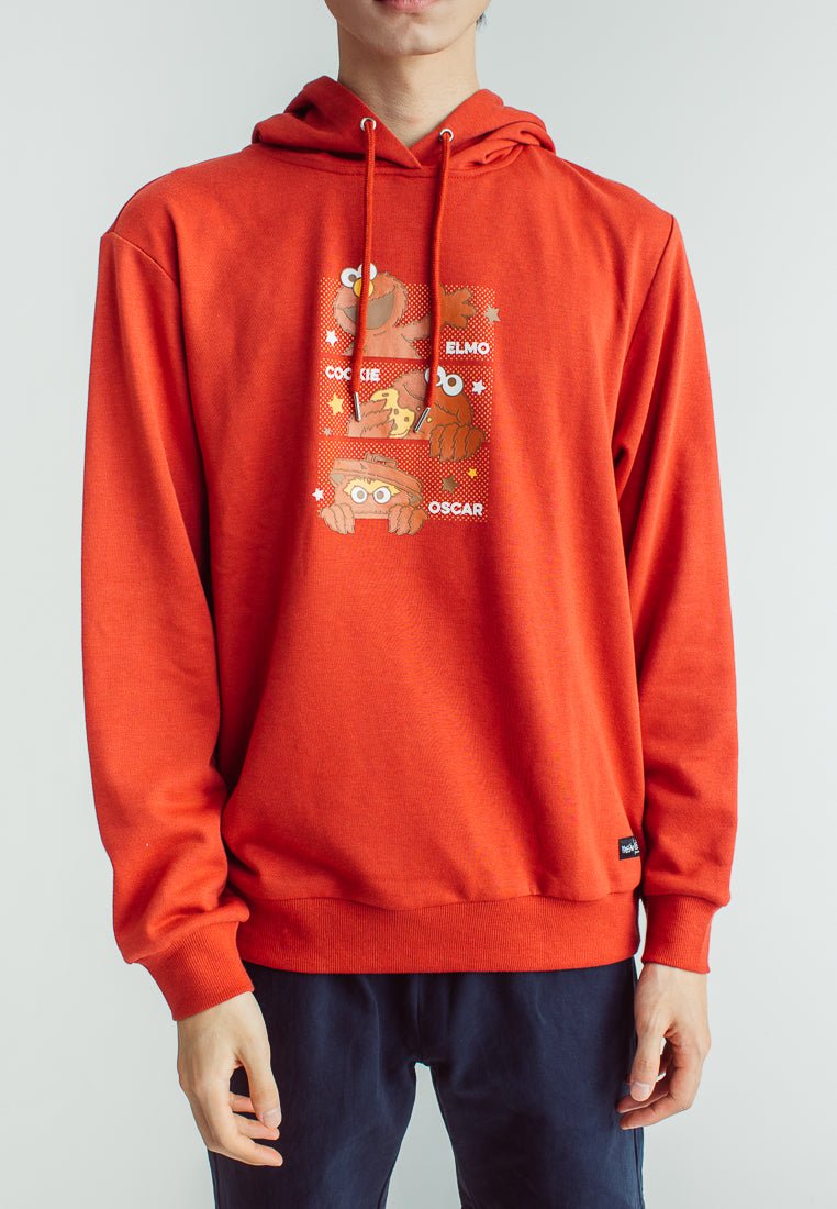 Rust Sesame Street with Group Boxed Design Long Sleeves Hoodie - Mossimo PH