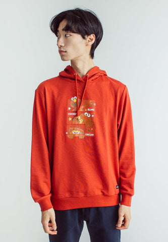 Rust Sesame Street with Group Boxed Design Long Sleeves Hoodie - Mossimo PH