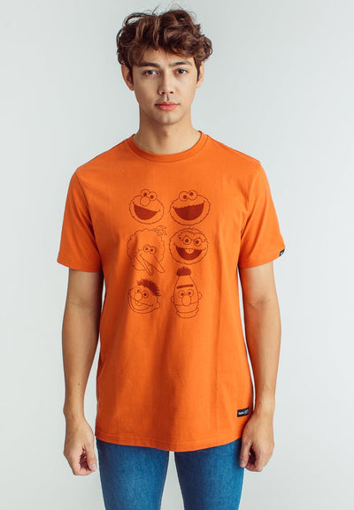 Rust Sesame Street with Group Head Design Flat Print Modern Fit Tee - Mossimo PH