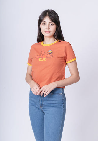 Rust with Elmo Soft Touch and High Density Print Classic Fit Tee - Mossimo PH