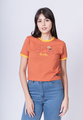 Rust with Elmo Soft Touch and High Density Print Classic Fit Tee - Mossimo PH