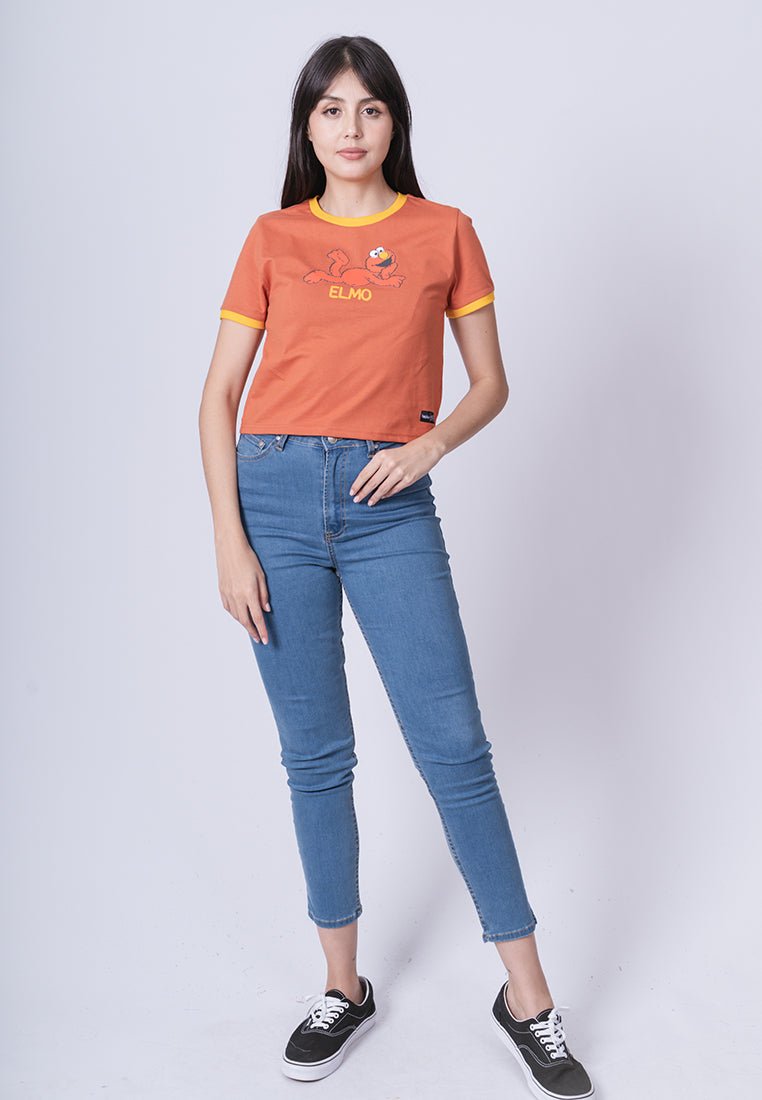 Rust with Elmo Soft Touch and High Density Print Classic Fit Tee - Mossimo PH