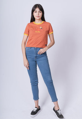 Rust with Elmo Soft Touch and High Density Print Classic Fit Tee - Mossimo PH