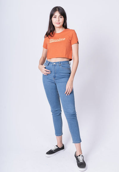 Rust with Mossimo Flat Print Vintage Cropped Fit Tee - Mossimo PH