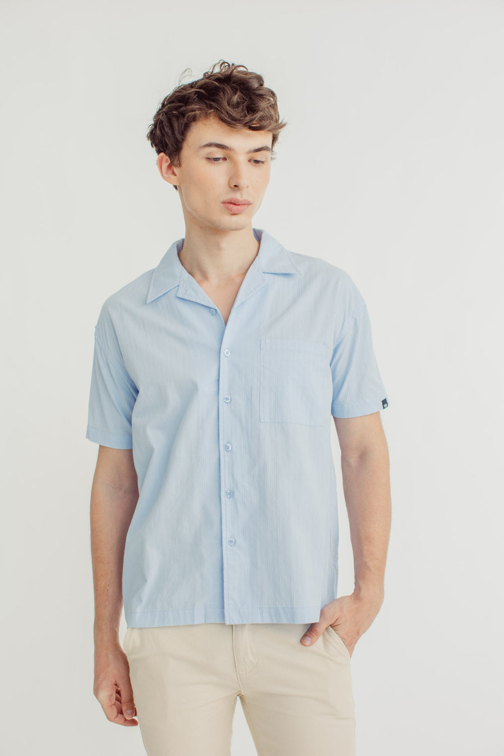 Ryan Light Blue Woven Button Down - Mossimo PH