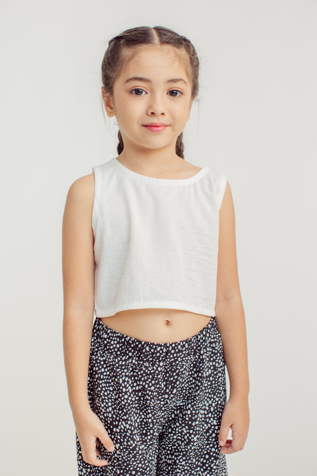 Shiela Black White Printed Two Piece Girls Set Kids - Mossimo PH