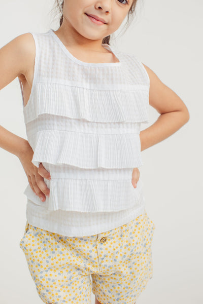 Sleeveless Frill Shirt Girls Kids - Mossimo PH