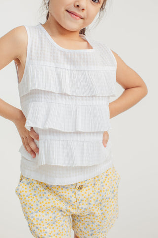 Sleeveless Frill Shirt Girls Kids - Mossimo PH