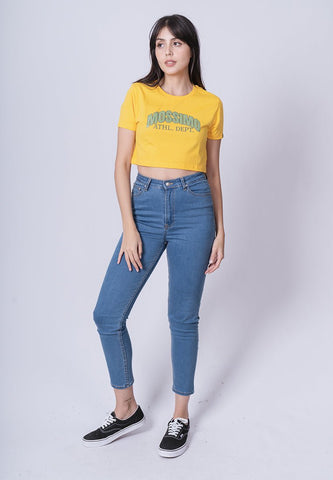 Spectra Yellow with Mossimo Soft Touch and High Density Print Super Cropped Fit Tee - Mossimo PH