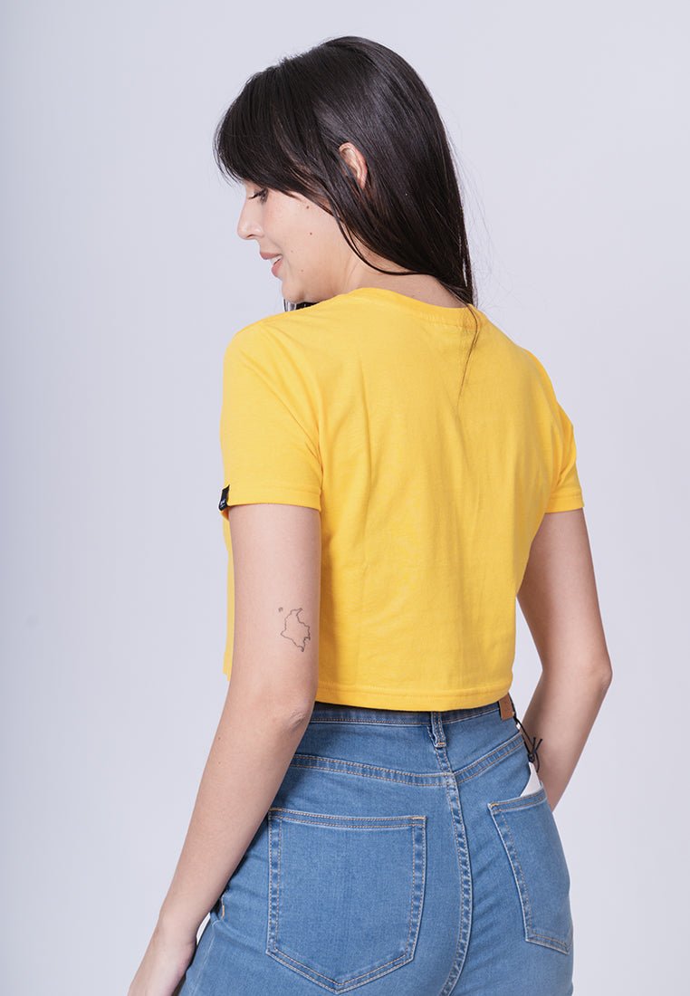 Spectra Yellow with The Original Mossimo International Flat Print Super cropped Fit Tee - Mossimo PH