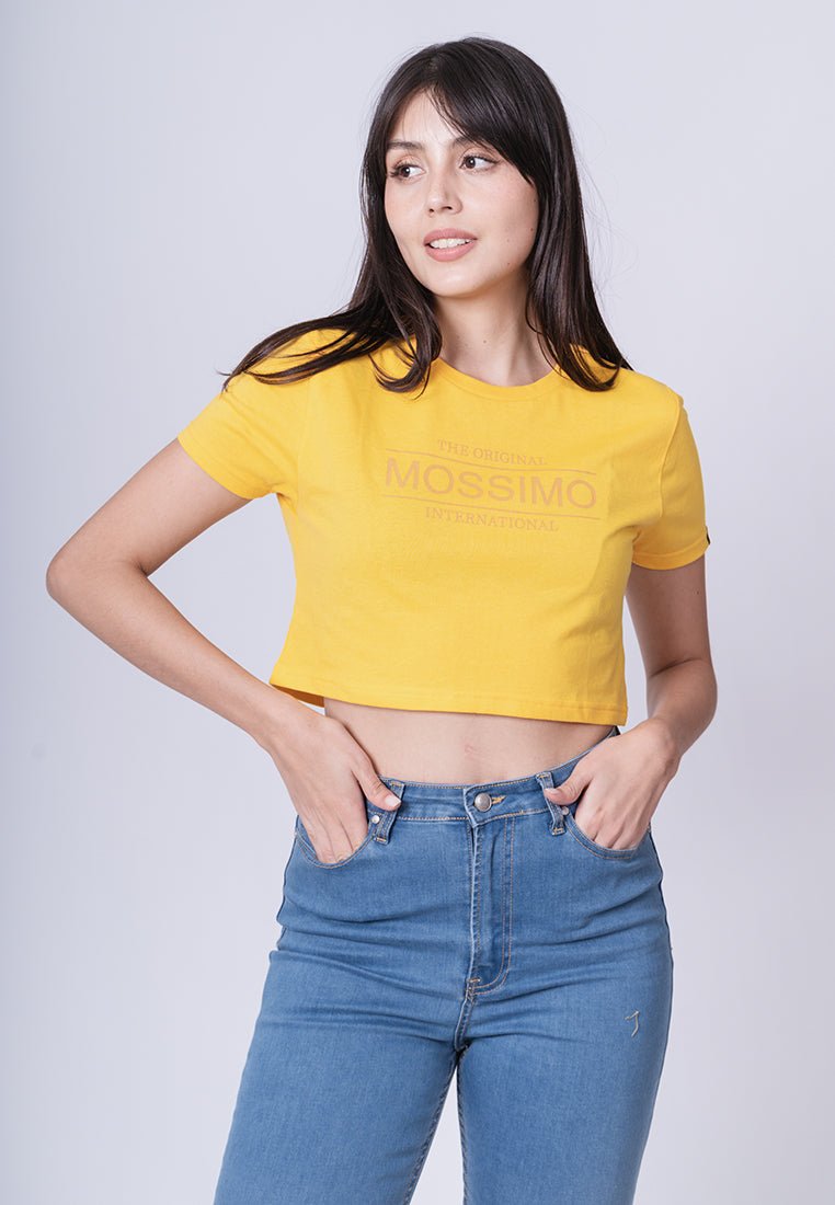 Spectra Yellow with The Original Mossimo International Flat Print Super cropped Fit Tee - Mossimo PH