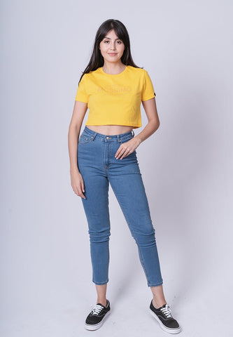 Spectra Yellow with The Original Mossimo International Flat Print Super cropped Fit Tee - Mossimo PH