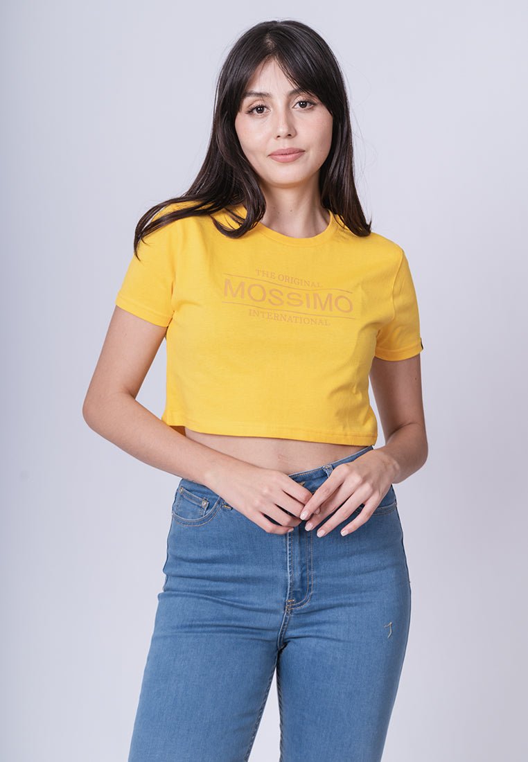 Spectra Yellow with The Original Mossimo International Flat Print Super cropped Fit Tee - Mossimo PH