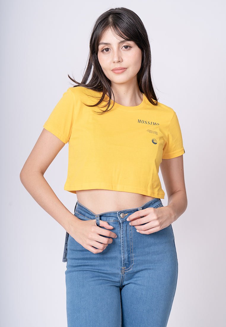 Spectra Yellow with The Original Mossimo Slight Embossed Vintage Cropped Fit Tee - Mossimo PH