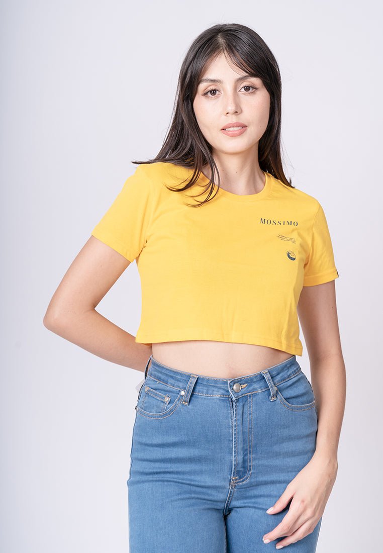 Spectra Yellow with The Original Mossimo Slight Embossed Vintage Cropped Fit Tee - Mossimo PH