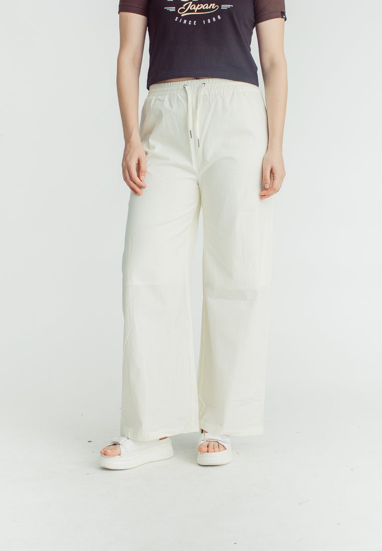 Stacy Cream Wide Leg High Waist with Drawstring on Waistband - Mossimo PH