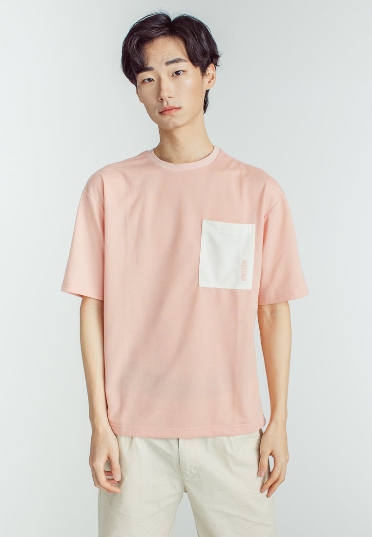 Stephen Color Block Round Neck Urban Fit Tee with Embroidery - Mossimo PH