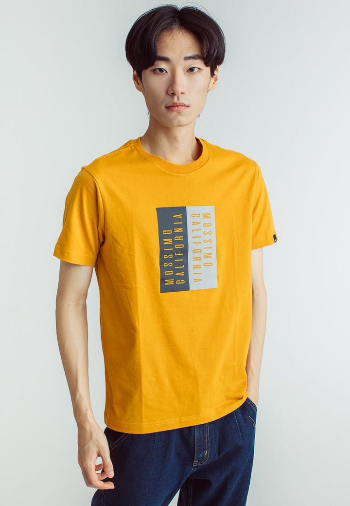 Sunflower Muscle Fit Basic Round Neck Tee with Flat Print - Mossimo PH