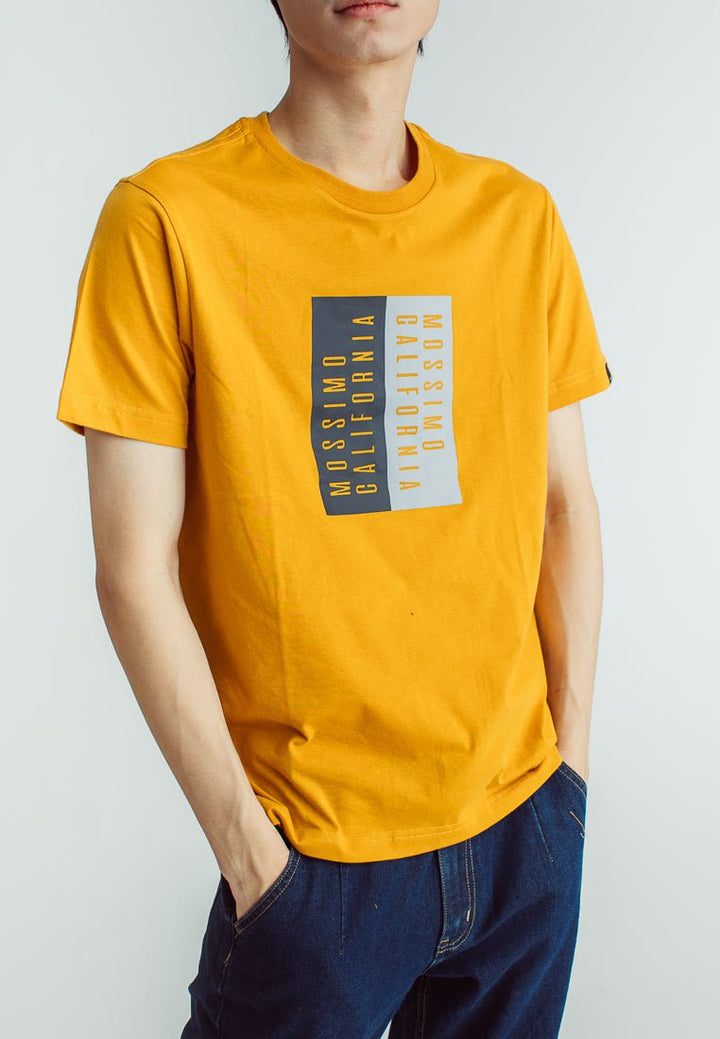 Sunflower Muscle Fit Basic Round Neck Tee with Flat Print - Mossimo PH