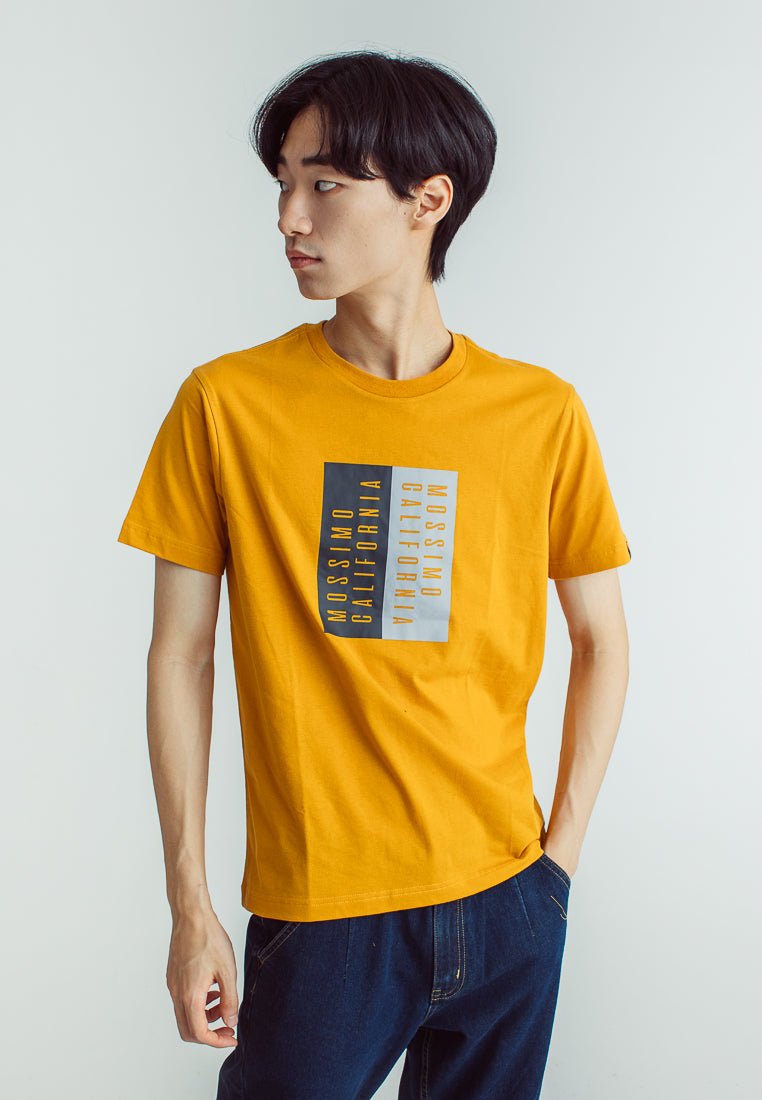 Sunflower Muscle Fit Basic Round Neck Tee with Flat Print - Mossimo PH
