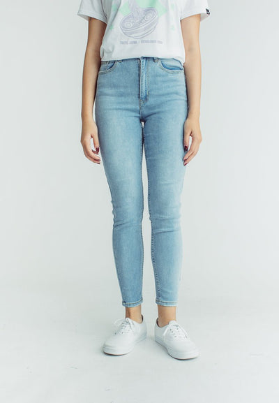 Tiffany Light Blue Most Wanted Basic Five Pocket Skinny High Jeans - Mossimo PH
