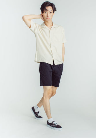 Troy Beige Fashion Button Down with Embroidery - Mossimo PH