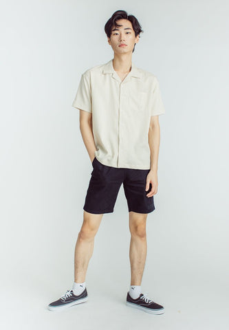 Troy Beige Fashion Button Down with Embroidery - Mossimo PH
