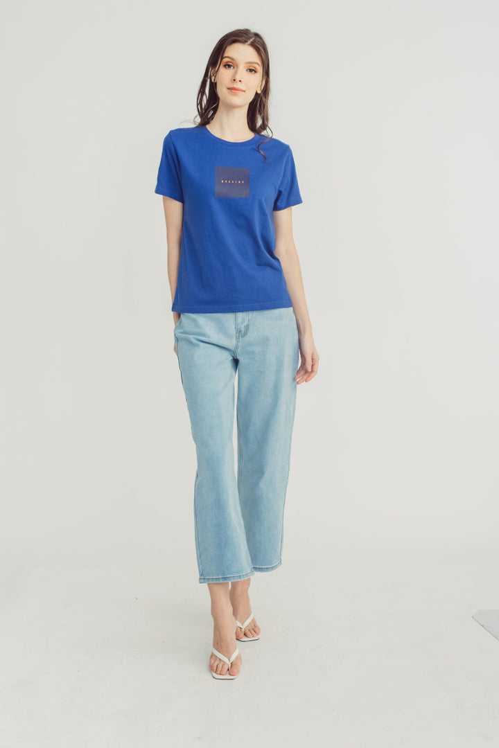 Twilight Blue with Mossimo Boxed Design Classic Fit Tee - Mossimo PH