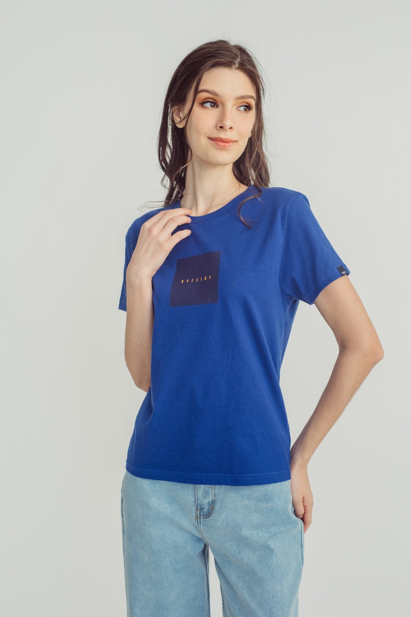 Twilight Blue with Mossimo Boxed Design Classic Fit Tee - Mossimo PH