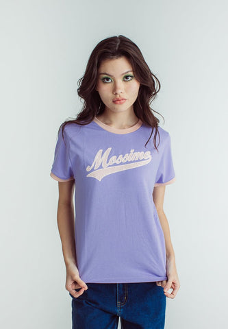 Violet Tulip with Big Mossimo Varsity Soft Touch and Crack Print Classic Fit Tee - Mossimo PH
