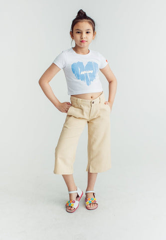 White Basic Cropped Graphics Tshirt - Mossimo PH