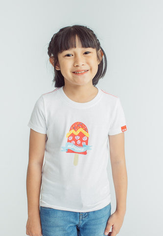 White Basic Graphic Tshirt with Popsicle - Mossimo PH