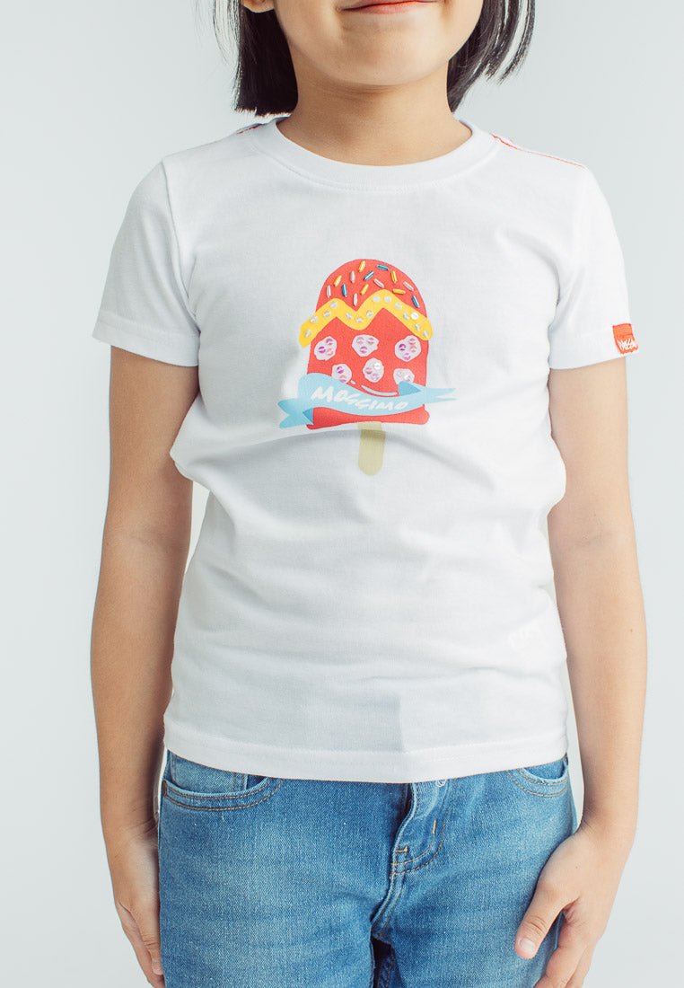 White Basic Graphic Tshirt with Popsicle - Mossimo PH