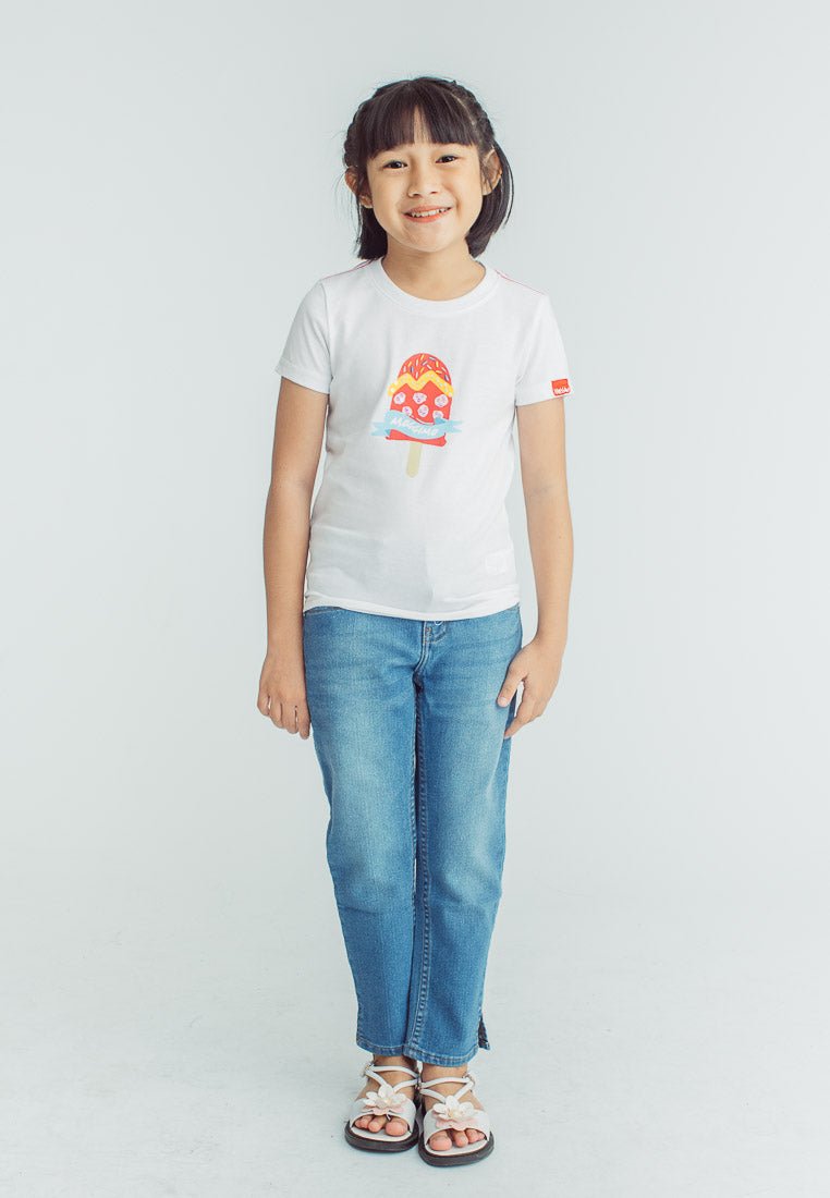 White Basic Graphic Tshirt with Popsicle - Mossimo PH