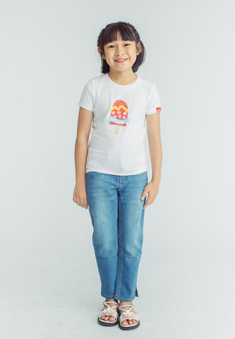 White Basic Graphic Tshirt with Popsicle - Mossimo PH
