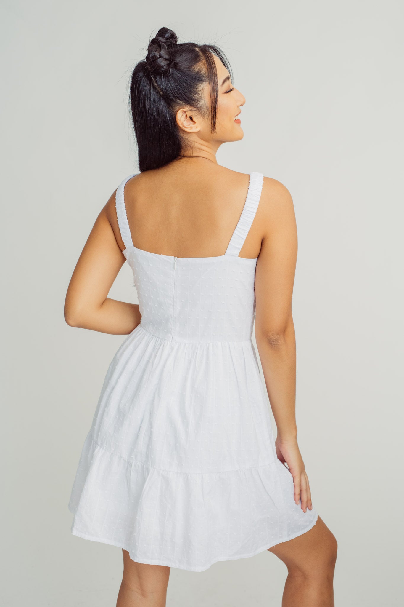 White Fashion Bustier Midi Dress - Mossimo PH