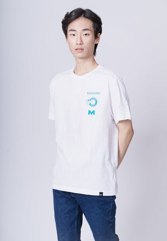 White Modern Fit Basic Round Neck Tee with Embroidery - Mossimo PH