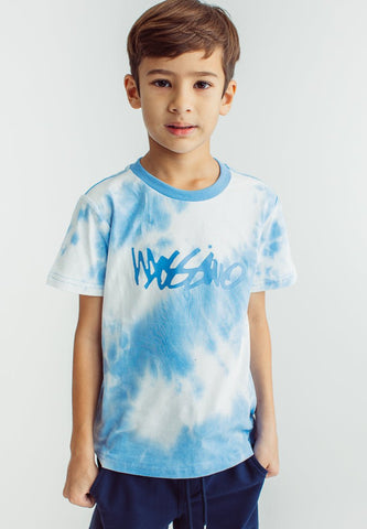 White Navy Tie Dye Shirt and Short Set - Mossimo PH