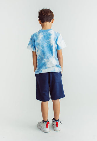 White Navy Tie Dye Shirt and Short Set - Mossimo PH