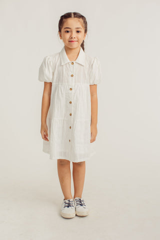 White Puff Sleeve Shirt Dress Girls Kids - Mossimo PH