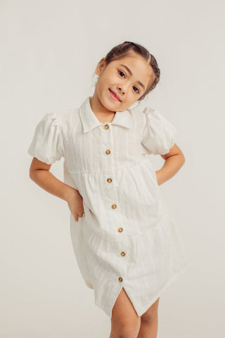 White Puff Sleeve Shirt Dress Girls Kids - Mossimo PH