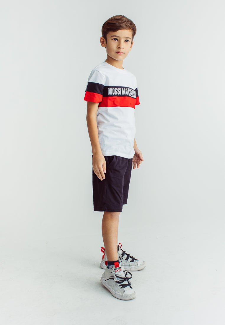 White Red Boys Color Block Shirt and Short Set Kids - Mossimo PH