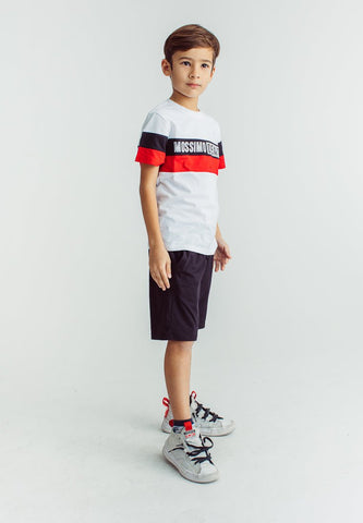 White Red Boys Color Block Shirt and Short Set Kids - Mossimo PH
