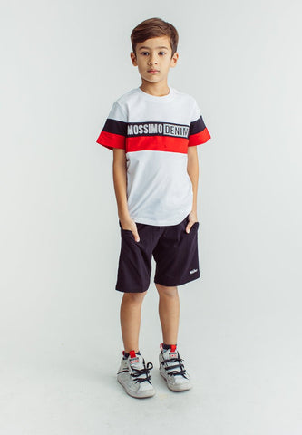 White Red Boys Color Block Shirt and Short Set Kids - Mossimo PH
