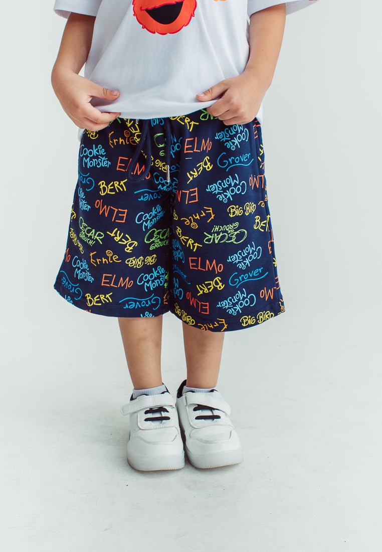White Sesame Street Printed Tshirt and Short Set - Mossimo PH
