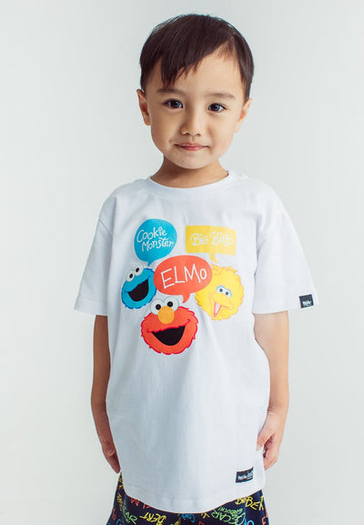White Sesame Street Printed Tshirt and Short Set - Mossimo PH