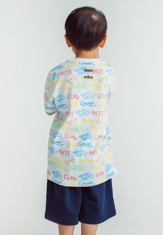 White Sesame Street with All Over Print - Mossimo PH
