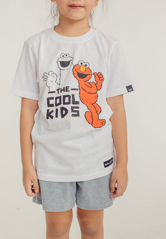 White Sesame Street with Cool Kids Flat Print Kids Basic Tshirt - Mossimo PH