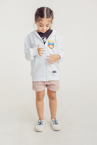 White Sesame with Cookie Monster Patch Kids Hoodie - Mossimo PH