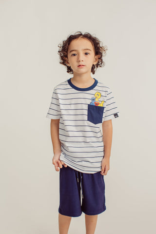 White Stripes Sesame Street Pocket Tshirt Kids – Mossimo PH
